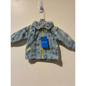 NWT Columbia Benton Springs II Blue Printed Fleece Baby Jacket - 6-12M